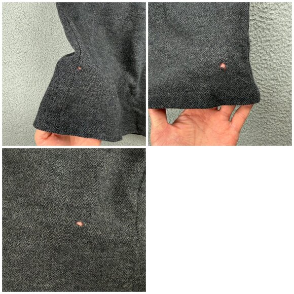 Vintage Ralph Lauren Skirt Womens Medium Grey Wool Pencil Knee Herringbone Y2K 1 - Picture 6 of 7